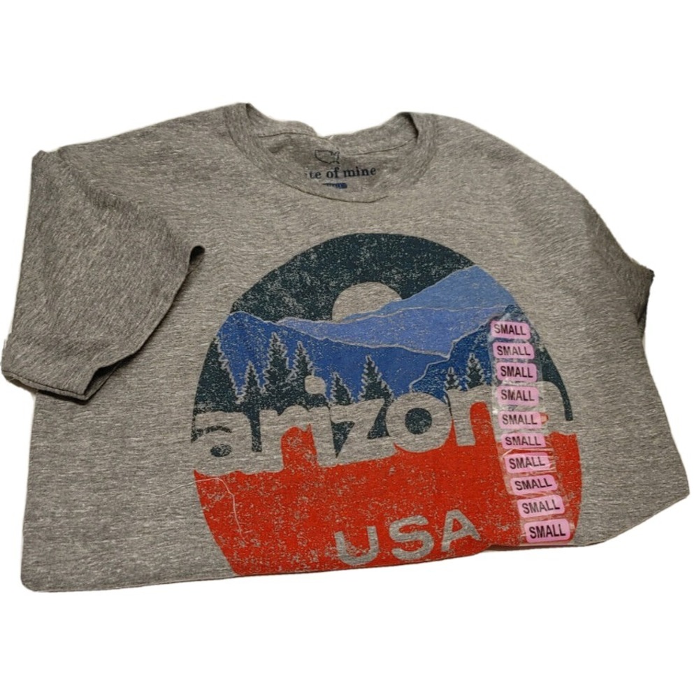 NWT State of Mine Short Sleeve Tee Grey Heather‎ Arizona Size Small